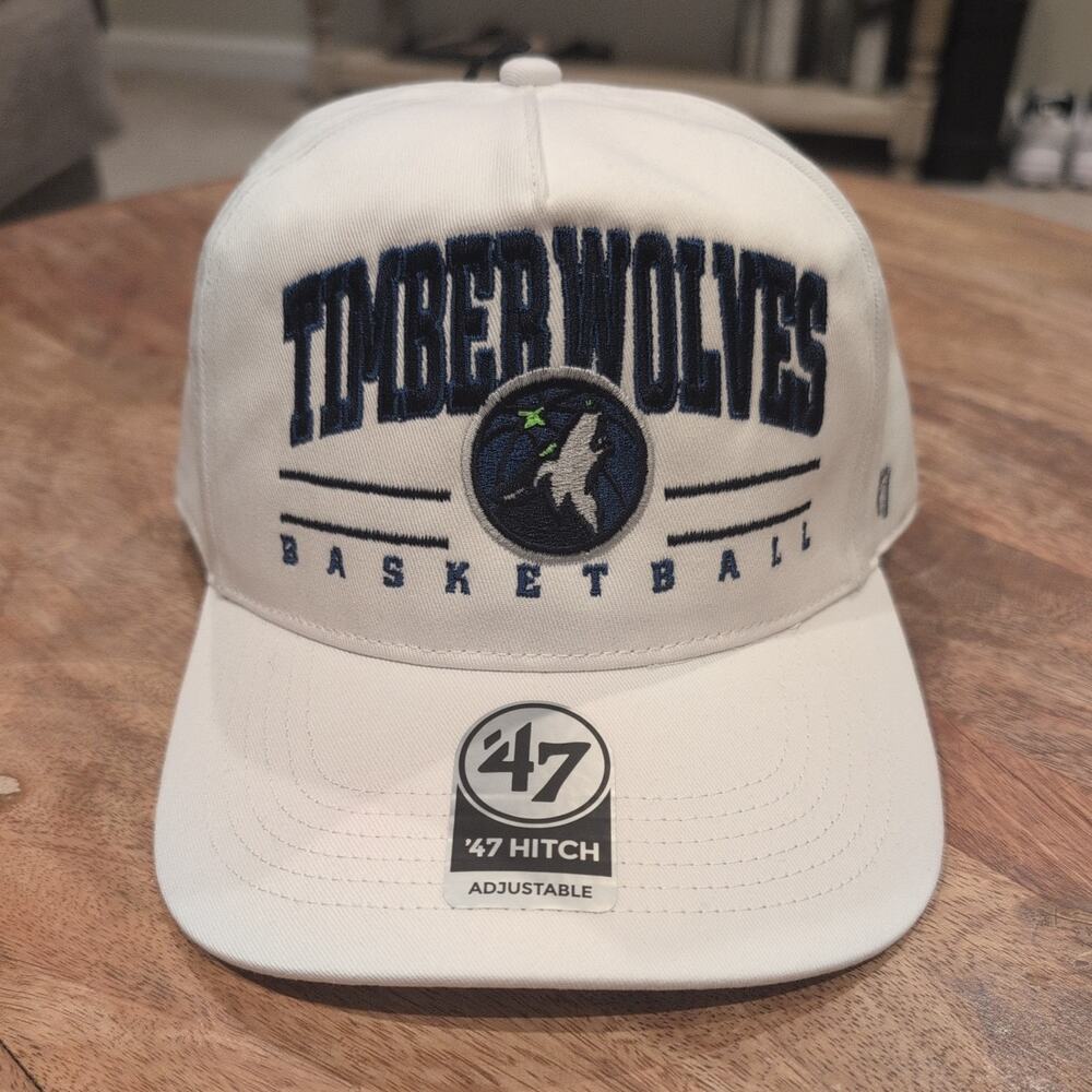 Minnesota Timberwolves Hat Cap Snap Back White 47 Brand Hitch NBA NEW